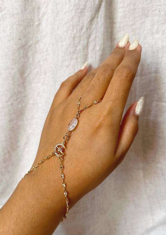 Crescent Quartz Handchain