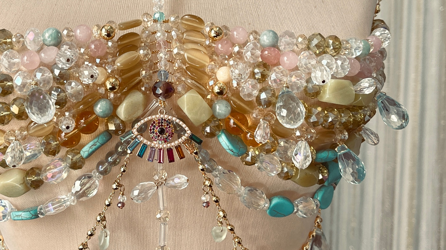 'Encanta' Jewel Bra Corset Body Jewelry