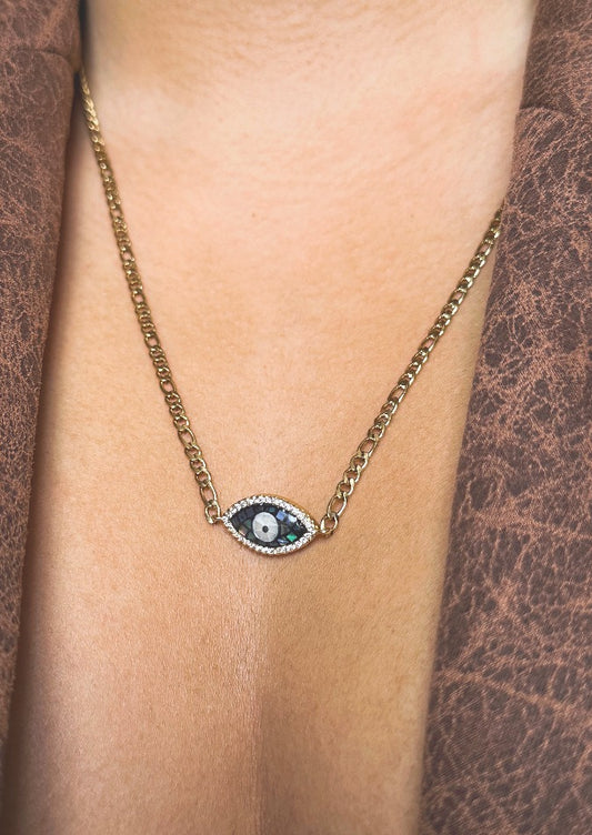 Pave Evil Eye Necklace