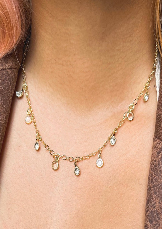 Quartz Shaker Necklace (16"-18")