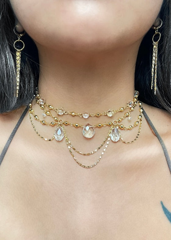 'Gilded Age' Choker + Earrings Set