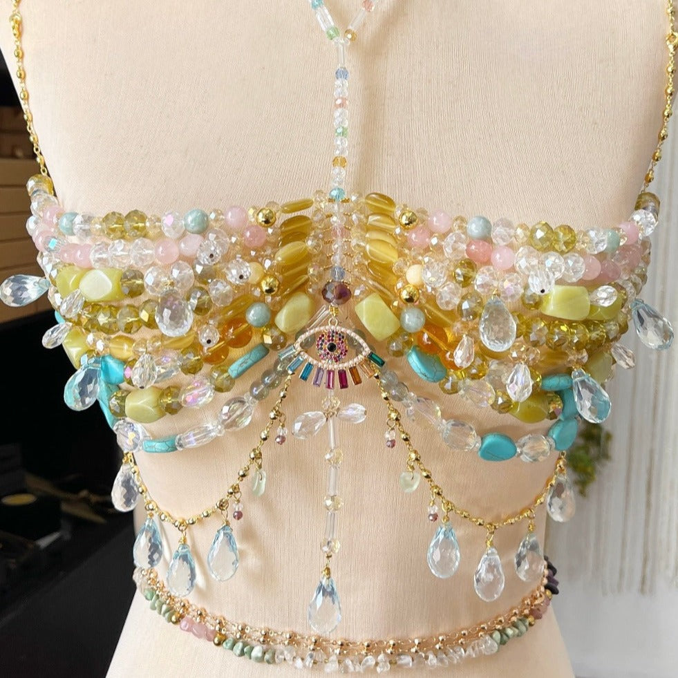 'Encanta' Jewel Bra Corset Body Jewelry