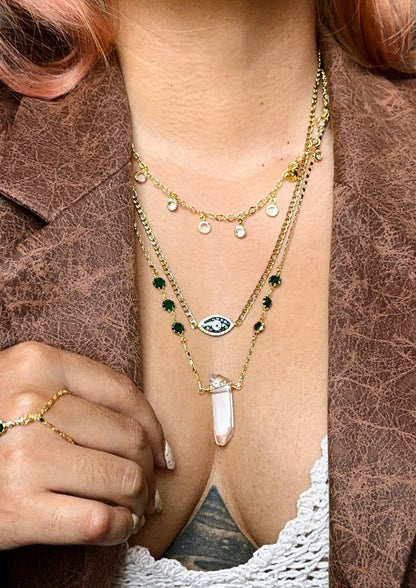 Quartz Shaker Necklace (16"-18")