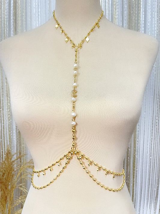 'Moon & Pearl' Body Chain