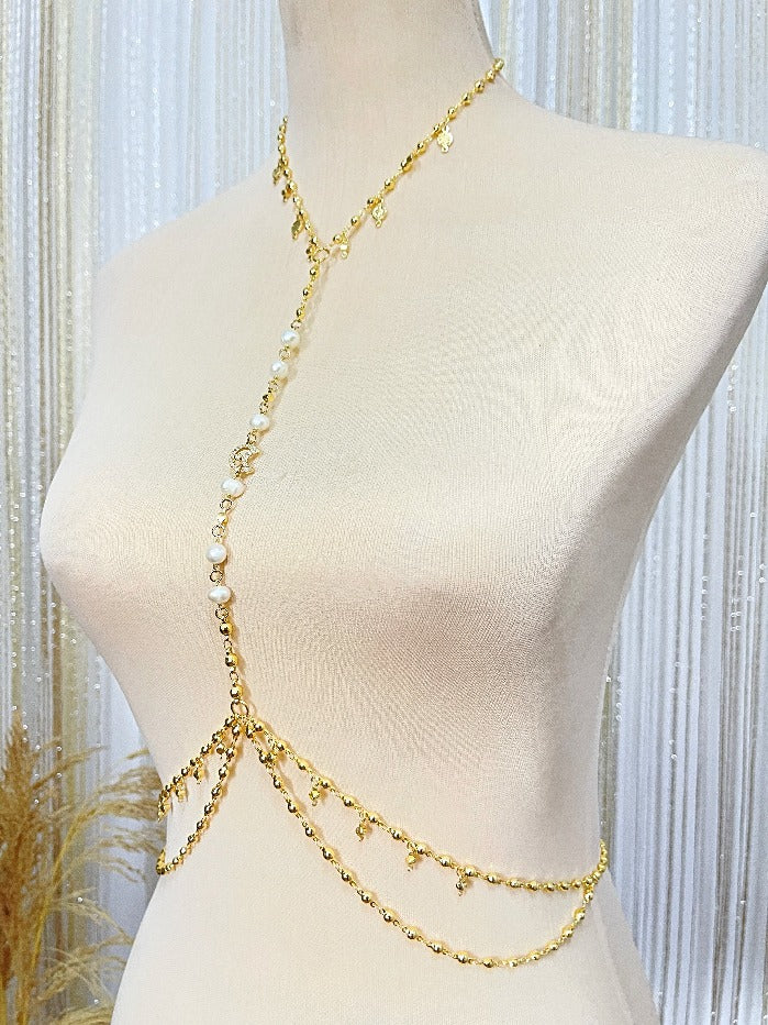 'Moon & Pearl' Body Chain