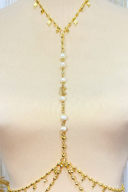 'Moon & Pearl' Body Chain