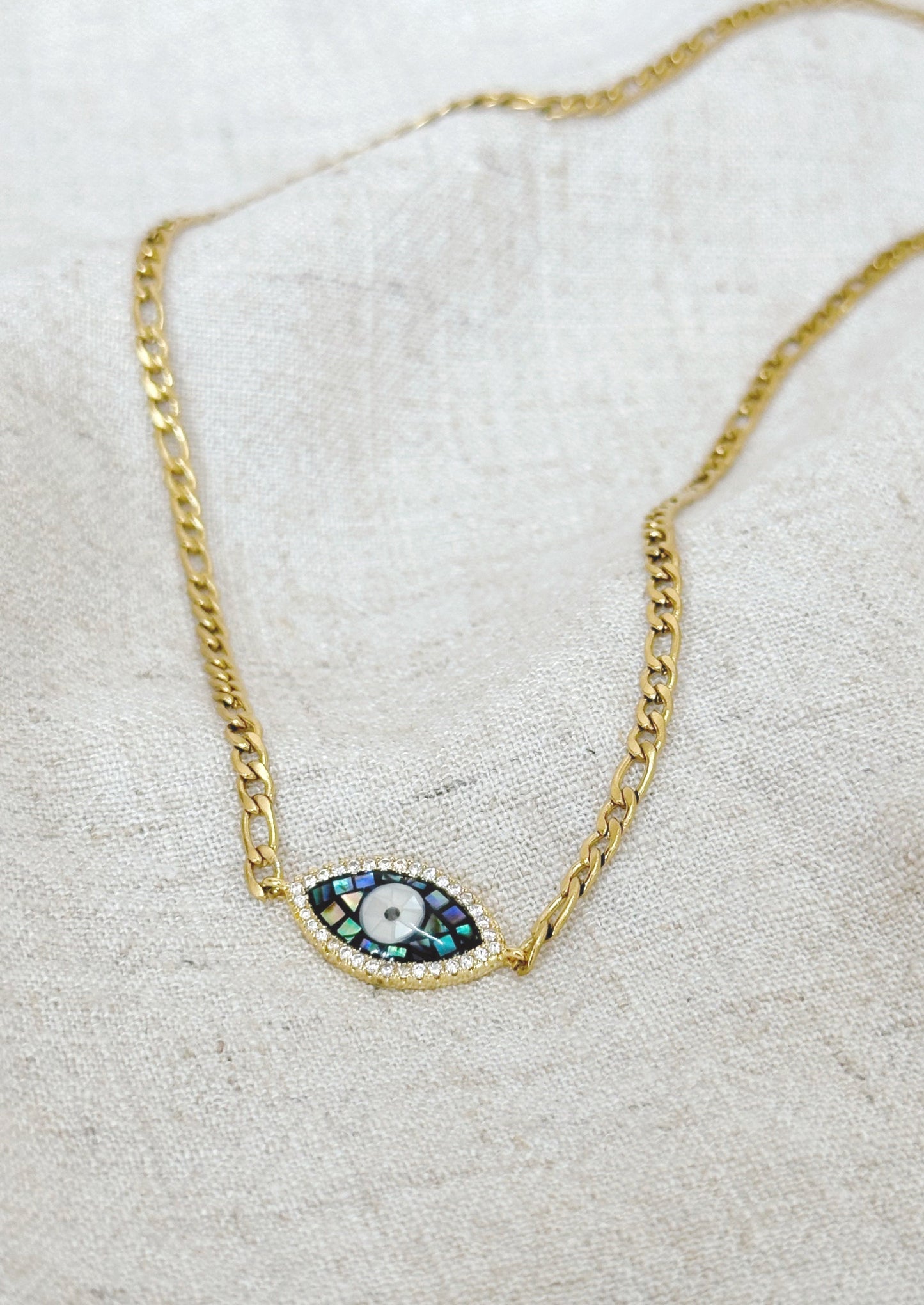 Pave Evil Eye Necklace