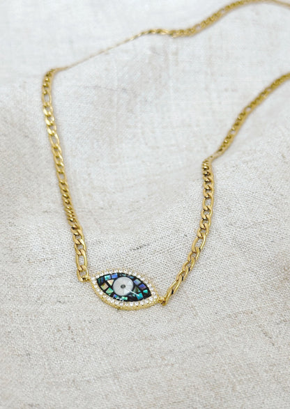 Pave Evil Eye Necklace