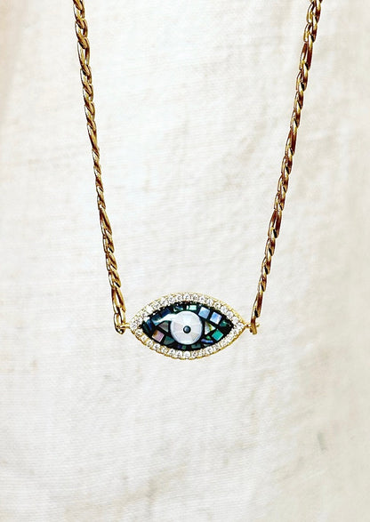 Pave Evil Eye Necklace