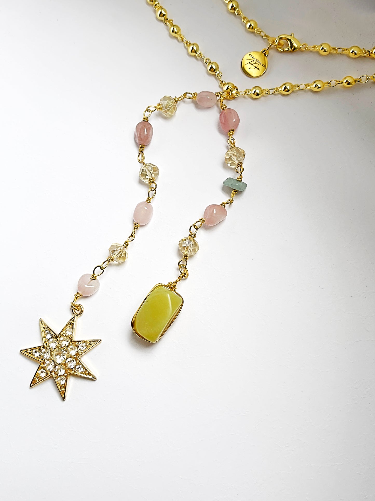 'Encanta' Draped Crystal Necklace